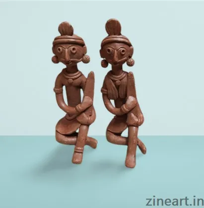 Musician Figure set. 
Made of fired clay.
