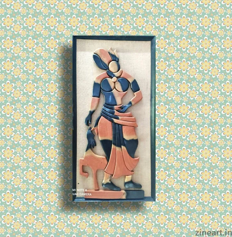 Beautiful Figure on Board.
Made of Thin layer of fired clay on a Jute surface( customizable).
Fire colour No chemical paint used.
contact us for any kind of customization (Size / background ).