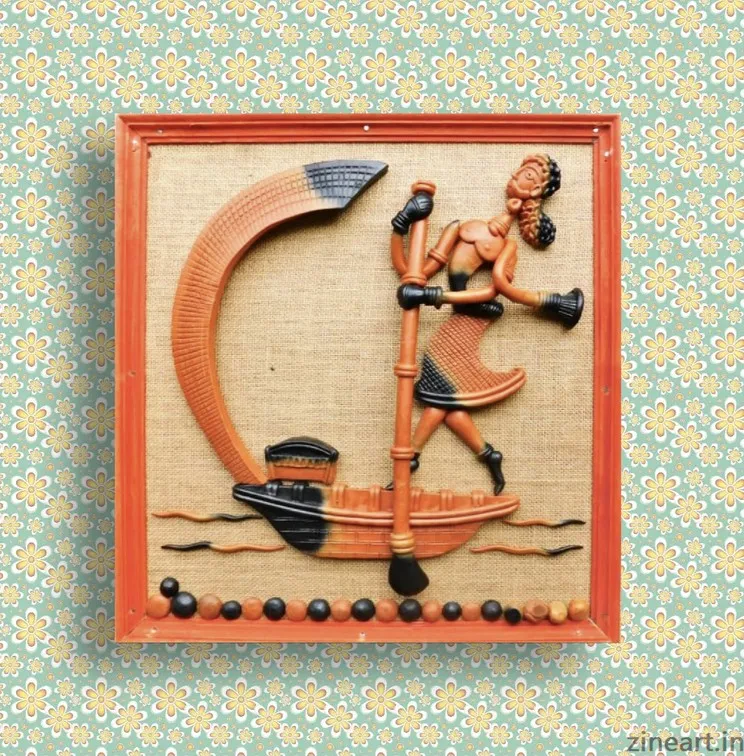 Beautiful Figure on Board.
Made of Thin layer of fired clay on a Jute surface( customizable).
Fire colour No chemical paint used.
contact us for any kind of customization(Size / background ).